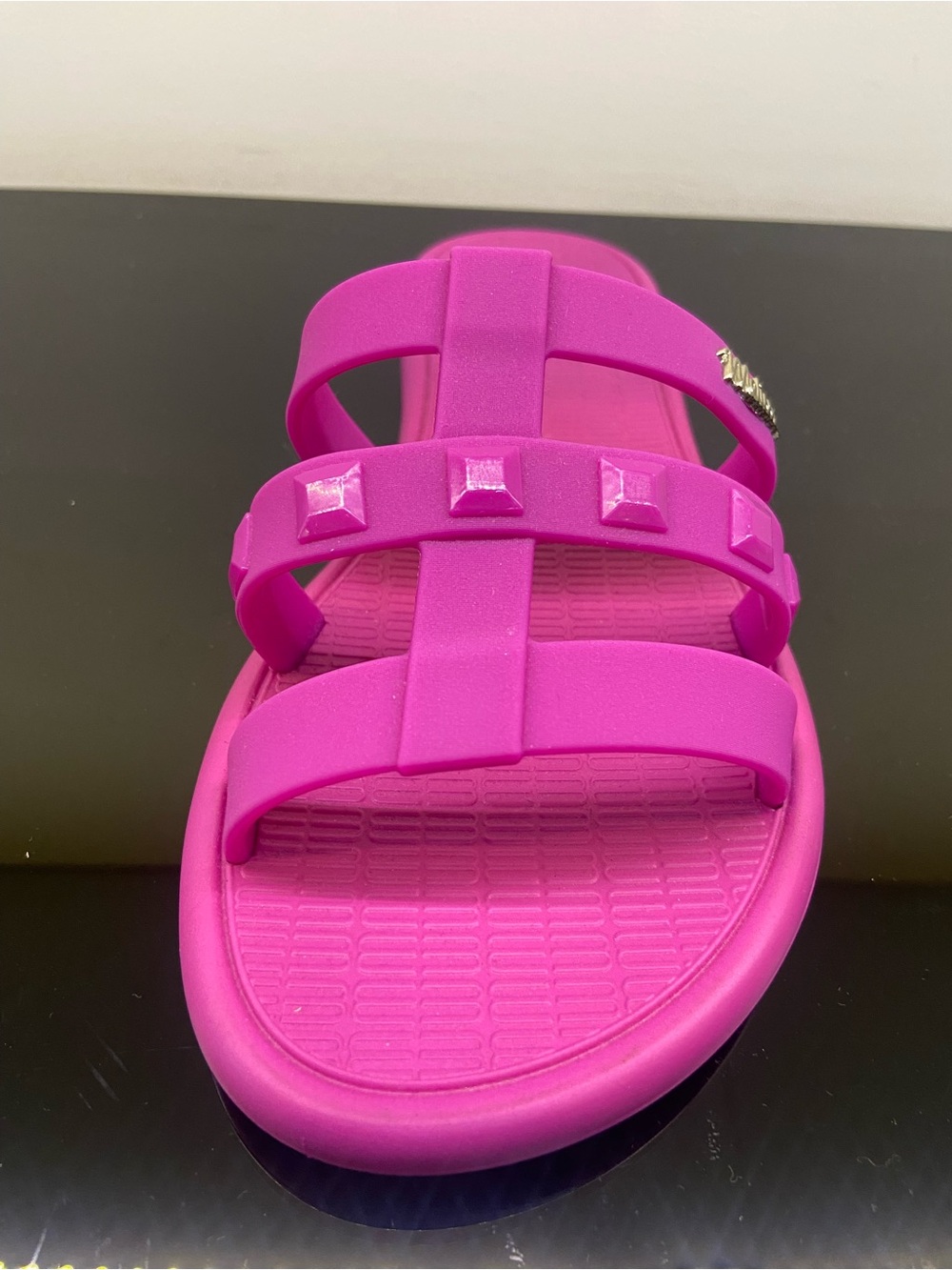 Melissa Kids Fuchsia Studded Slide Sandals size 7